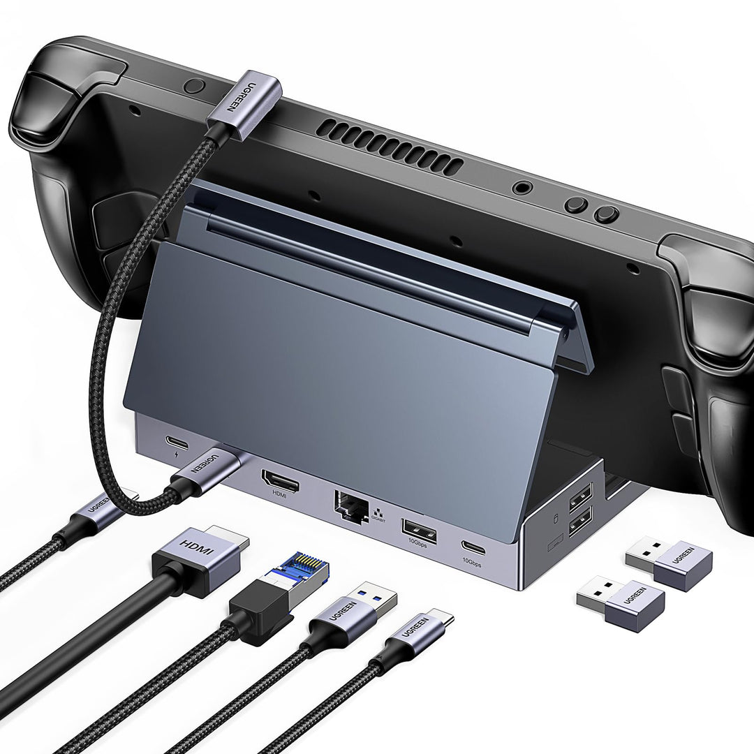 UGREEN Steam Deck Dock 9-in-1 Dockingstation 4K@60Hz HDMI 10Gbps USB Ports Verstellbarer Ständer Kom