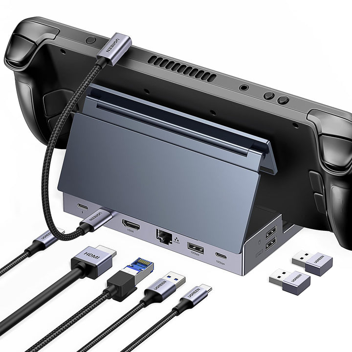 UGREEN Steam Deck Dock 9-in-1 Dockingstation 4K@60Hz HDMI 10Gbps USB Ports Verstellbarer Ständer Kom