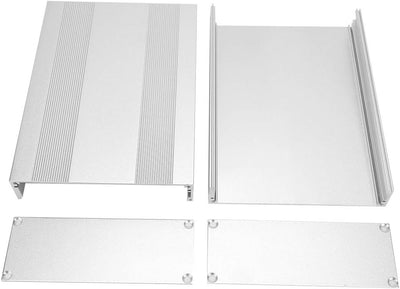 Aluminiumkasten PCB Instrumenten Kühlbox Electronic Project Case 54×145 ×200mm, Silber