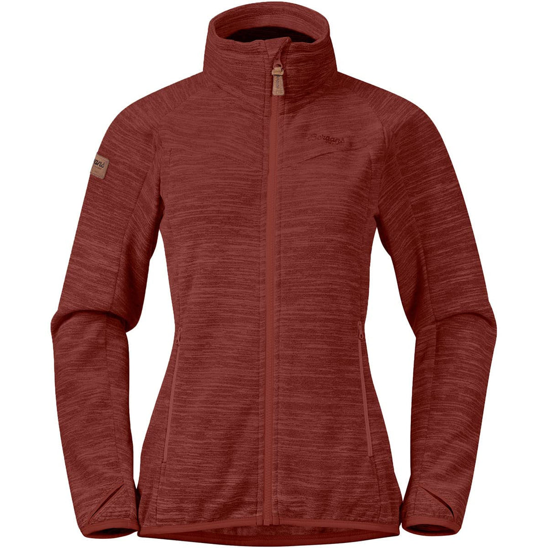 Bergans Hareid Fleece W Jacket NoHood XS Chianti Red, XS Chianti Red