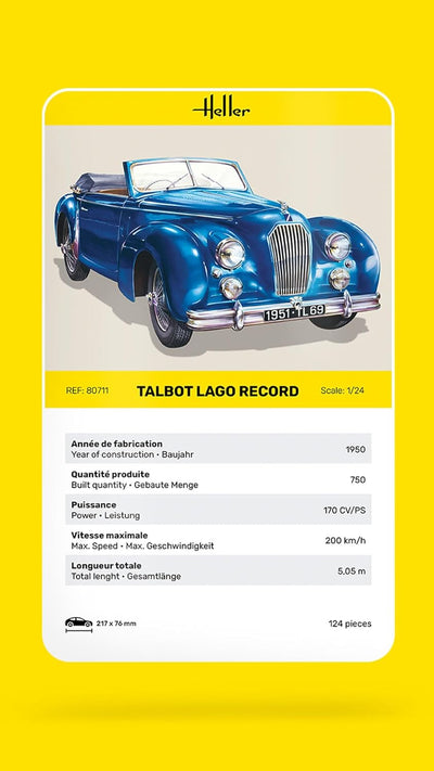 Heller 80711 Talbot Modellbausatz Largo Record