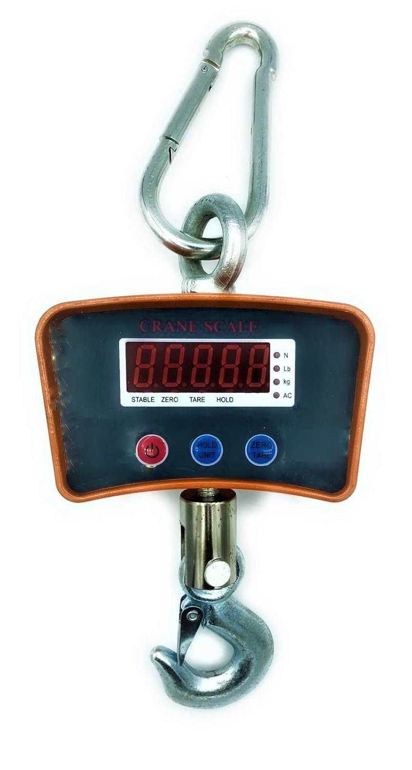 TEMPO DI SALDI Professionelle industrielle digitale Waage mit Haken Dynamometer Feder 1000 kg
