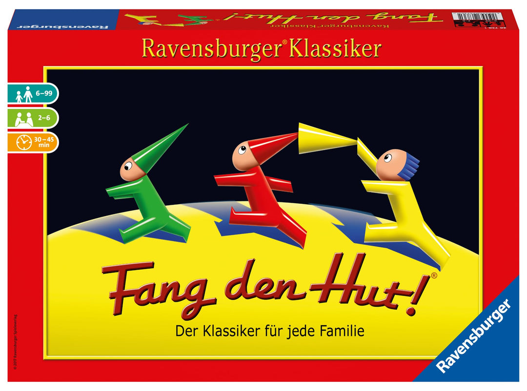 Ravensburger 26736 - Fang den Hut - Hütchenspiel für 2-6 Spieler, Familienspiel ab 6 Jahren, Ravensb