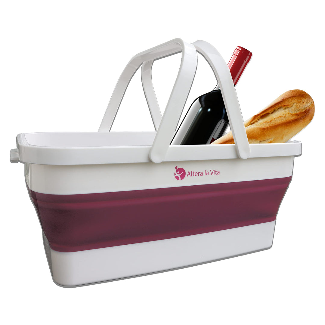 Camping-Einkaufskorb Picknick Korb Spülbecken faltbar, klappbar 15 Liter wasserdicht platzsparend fü