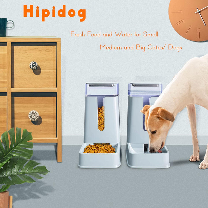 Automatischer Katzenfutterspender und Wasserspender im Set 2 Packungen Hund 1 Gallone für kleine, mi