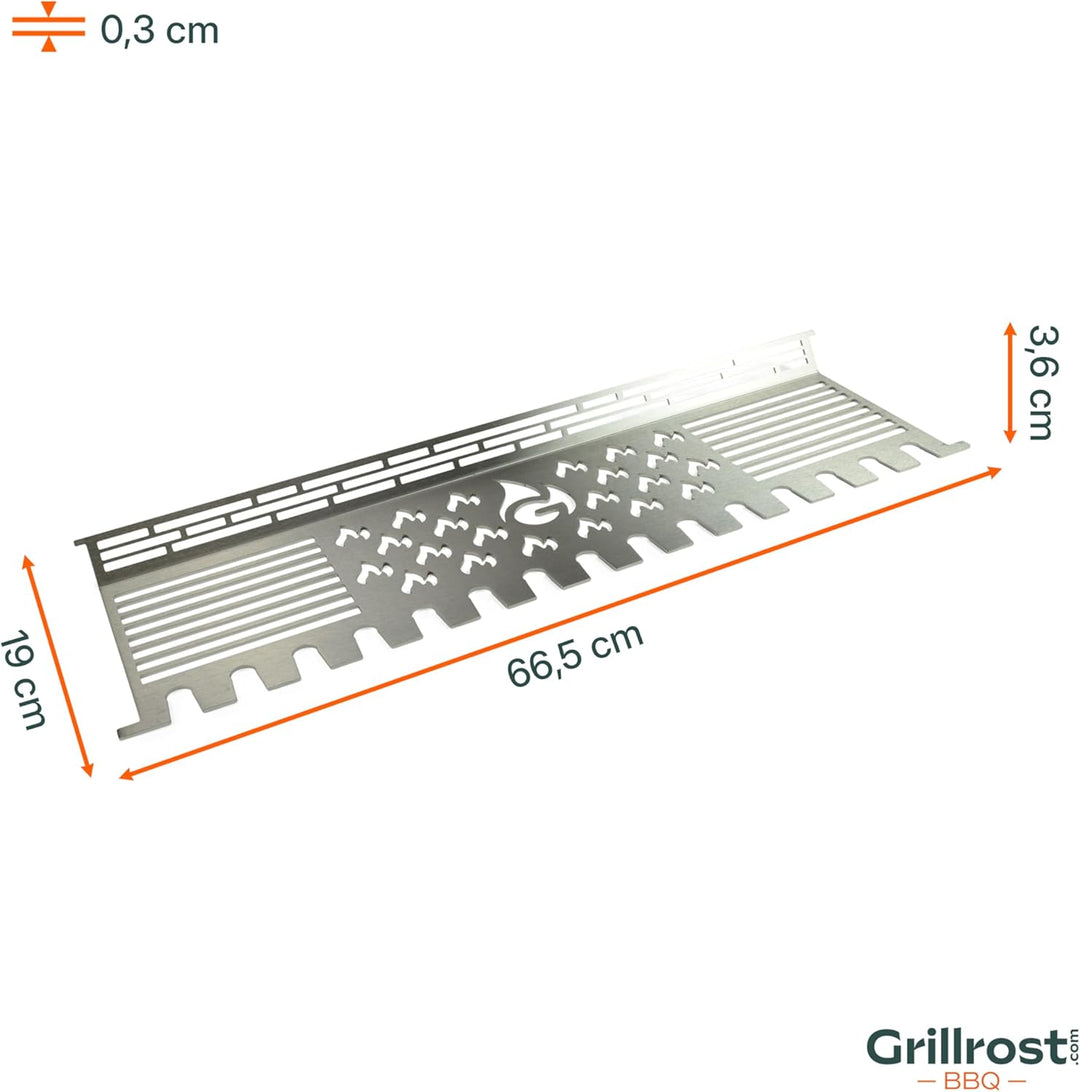 Grillrost.com Das Original Edelstahl Multistation | Warmhalterost für Broil King Baron/Regal/Imperia