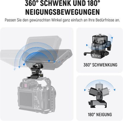 NEEWER Kamera Monitorhalterung, 1/4" Schraube für 5" & 7" Feldmonitore, kompatibel mit Atomos Ninja