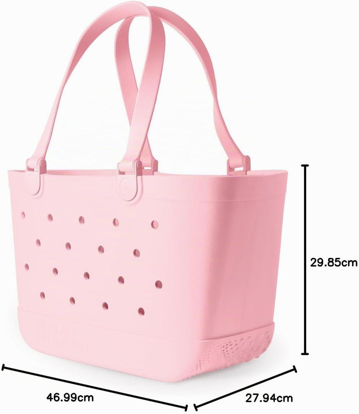 Simple Modern Strandtasche aus Gummi | Grosse Wasserdichte Tragetasche mit Reissverschlusstasche für