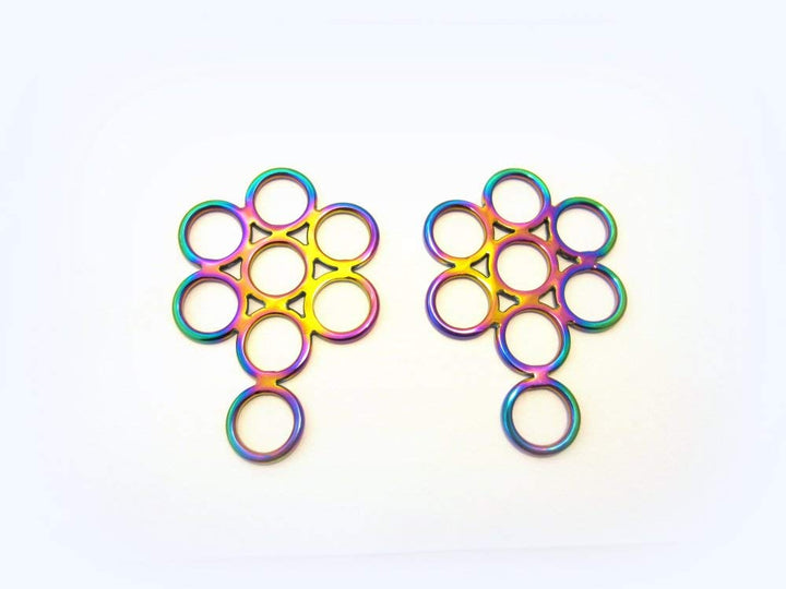 PS Pferdeartikel Regenbogenfarben - Gebissloser Zaum Hackamore Flower - Multicolour Rainbow