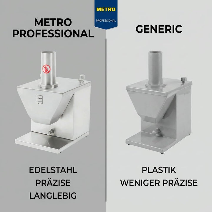 METRO Professional elektr. Currywurstschneider GWS1000, 135 W, Edelstahl, 33 x 19 x 24 cm, silber