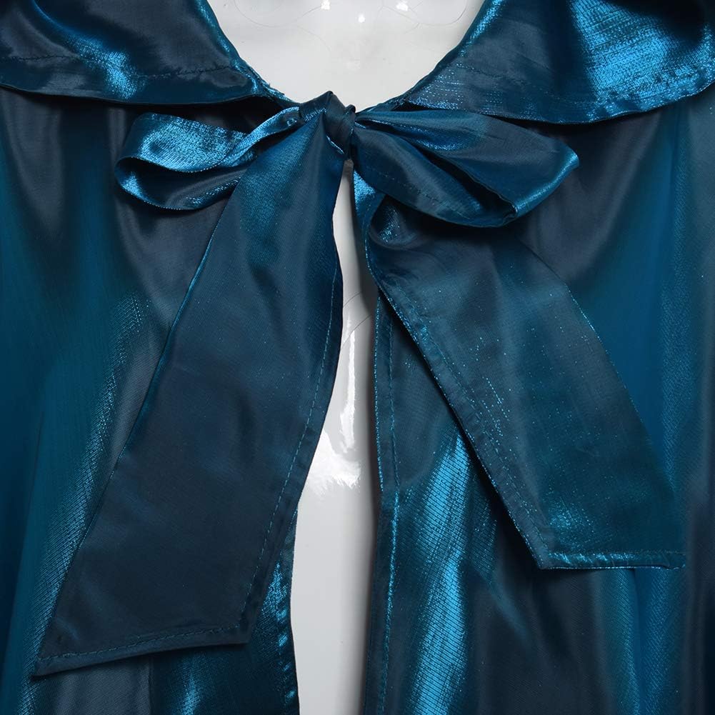 GRACEART Unisex Gotisch Lose Umhang mit Kapuze Mantel Poncho Kap, Blau(polyester)