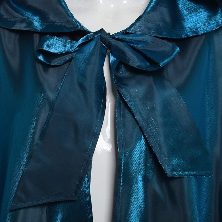 GRACEART Unisex Gotisch Lose Umhang mit Kapuze Mantel Poncho Kap, Blau(polyester)