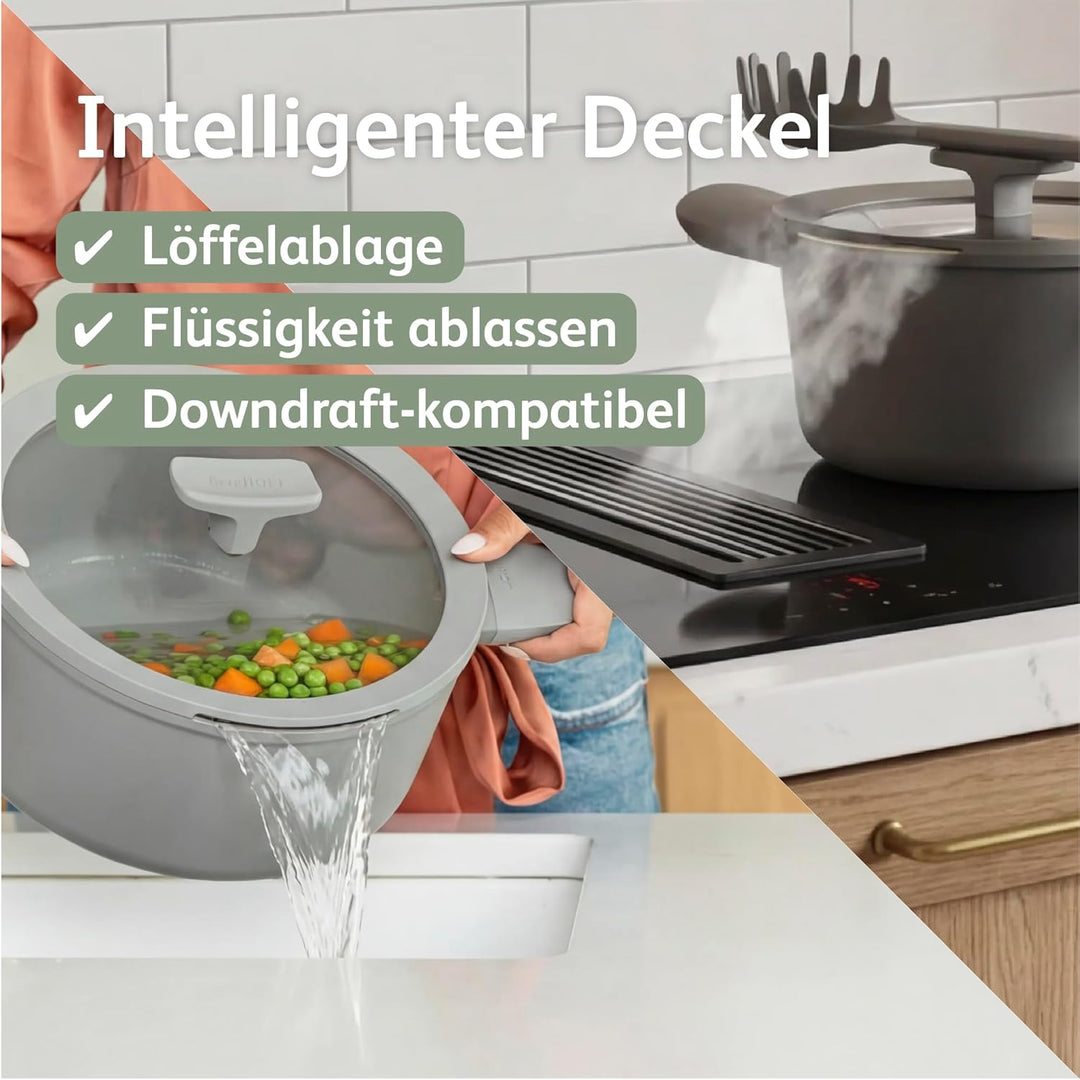 BergHOFF Leo Antihaft Suppen-/ Gemüsetopf mit Deckel Balance Moonmist 24x11,50cm