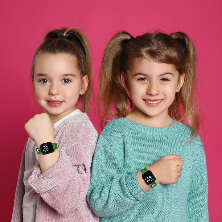 Lexibook, Fussball LED Digitaluhr, Kinder Digitale Sportuhr, 12/24h Anzeige, Alarm, Verstellbares Ar
