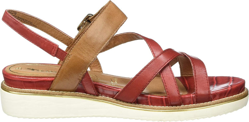 Tamaris Damen 1-1-28252-24 Riemchensandalen, Rot (Chili/Cognac 541), 41 EU