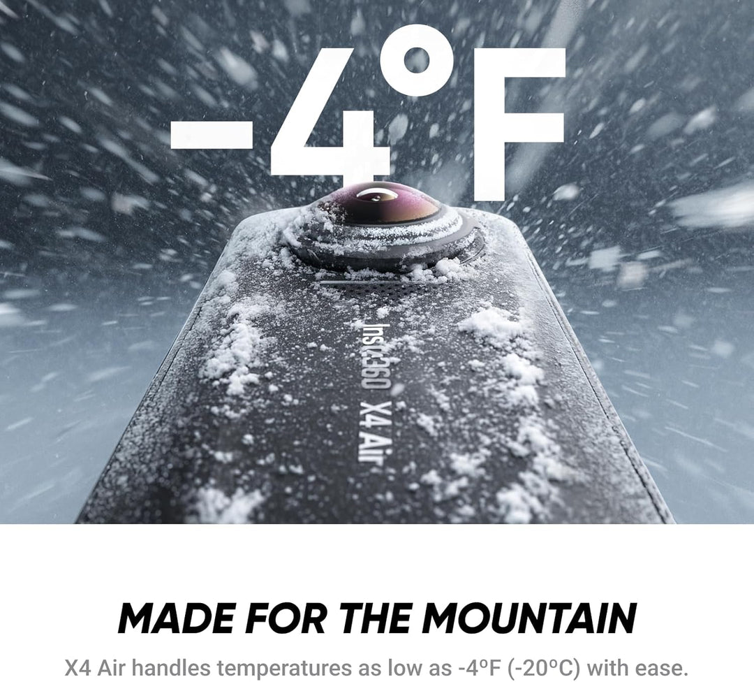 Insta360 X4 Air Snowboard-Bundle – 165 g leichte, wasserdichte 8K 360°-Kamera, Unsichtbarer Selfie-S