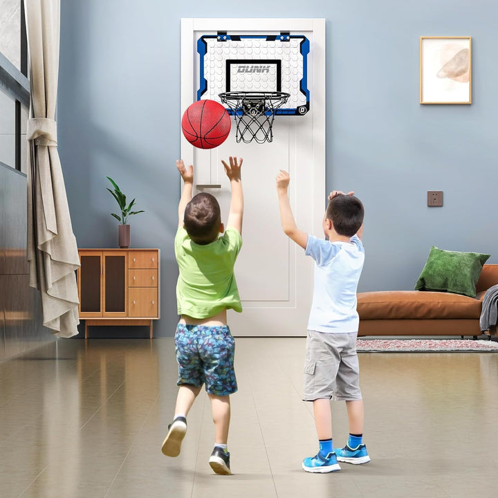TEMI Basketballkorb Indoor, Mini-Basketballkorb mit 4 Bällen, über die Tür Basketballkorb für Kinder
