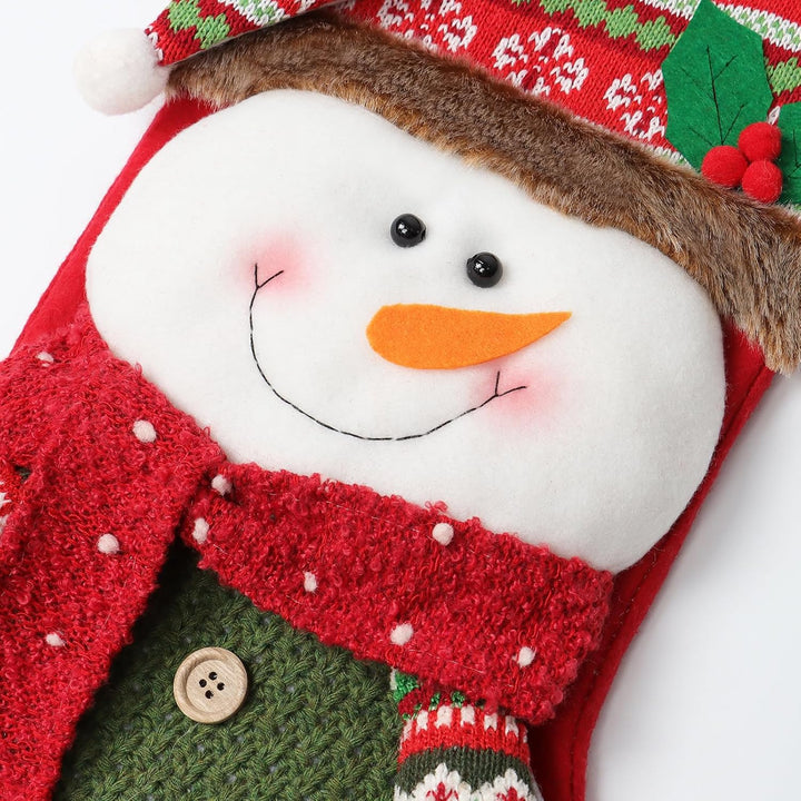 LOMOHOO Nikolausstrumpf,3 Stück Weihnachtsstrumpf, Gross Nikolausstiefel zum Befüllen Aufhängen, Nik