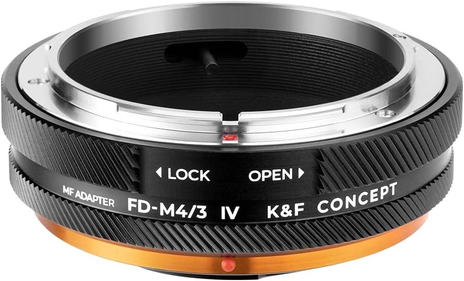 K&F Concept FD-M4/3 IV PRO MFT-Objektivhalterungsadapter, kompatibel mit Canon-n-Objektiv der FD/FL-