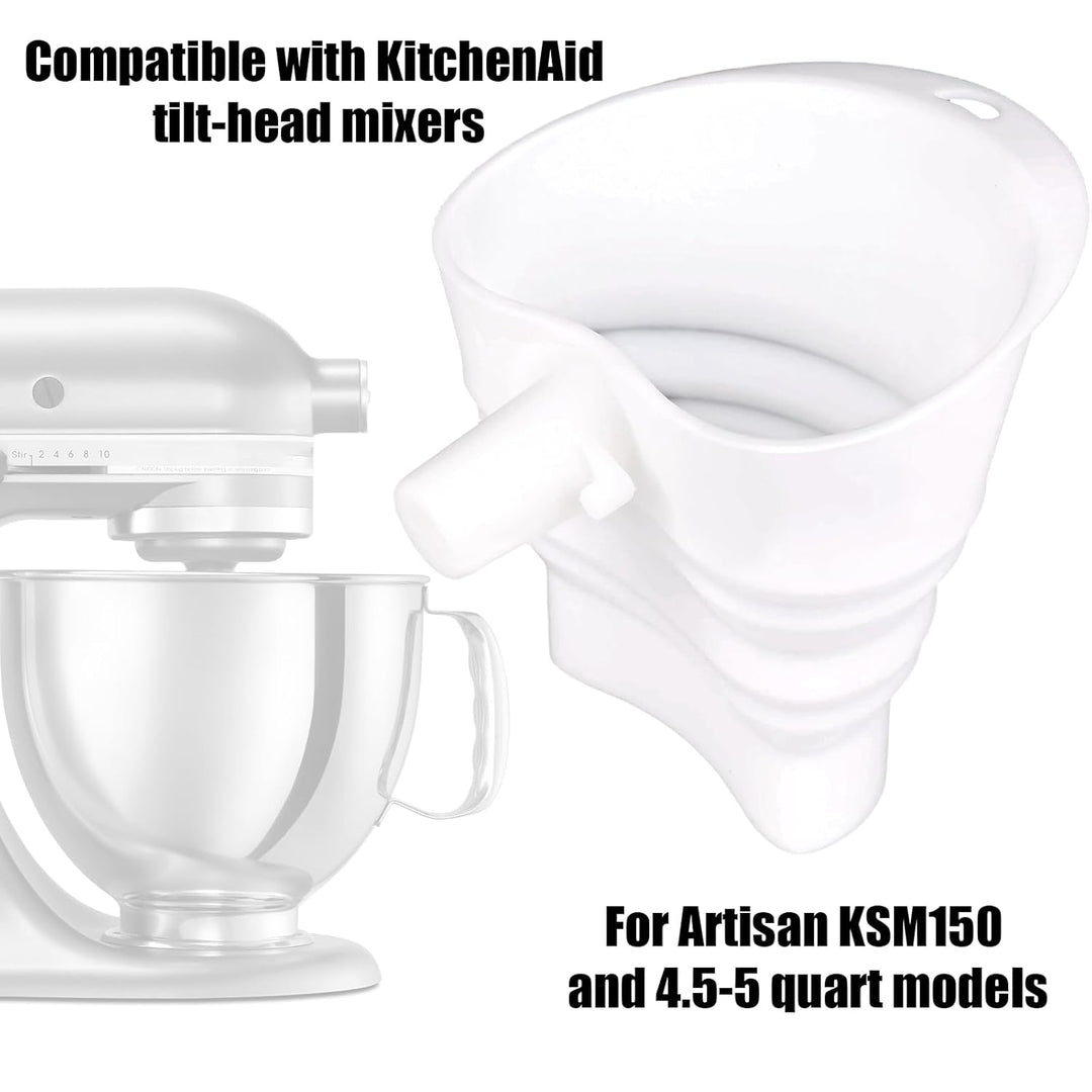 Fukaisu Mehltrichter für Artisan KSM150 Mixer, Silikon-Aufsatztrichter für Standmixer mit Kippbarem