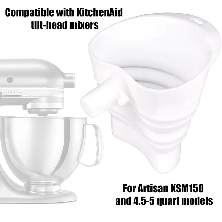Fukaisu Mehltrichter für Artisan KSM150 Mixer, Silikon-Aufsatztrichter für Standmixer mit Kippbarem
