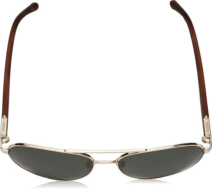Fossil Unisex Sunglasses 58 3yg/Qt Light Gold, 58 3yg/Qt Light Gold