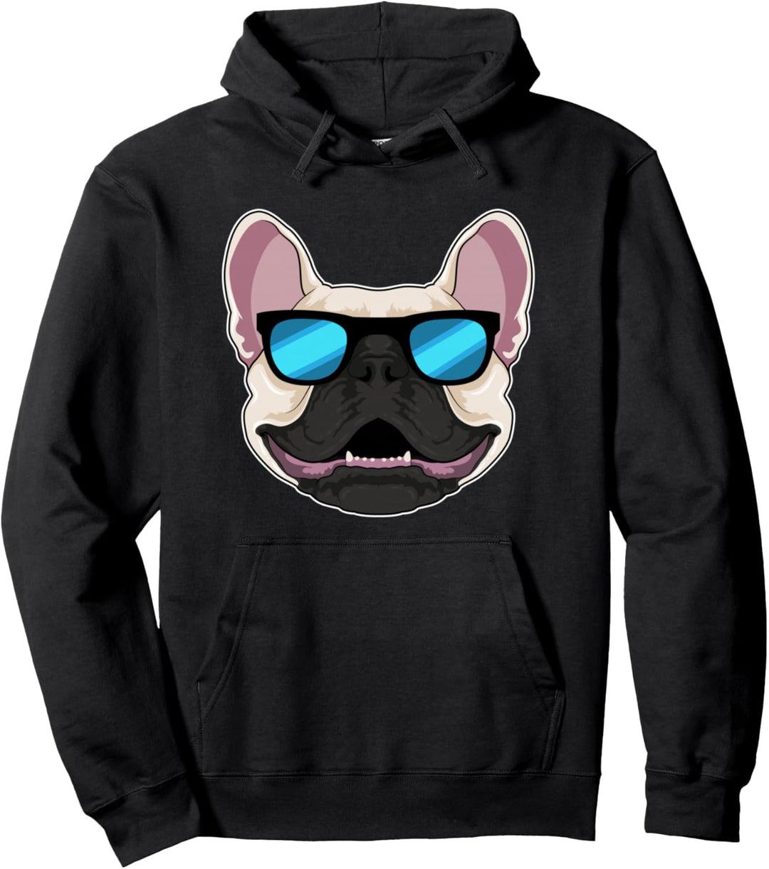 Französische Bulldogge Sonnenbrille Pullover Hoodie