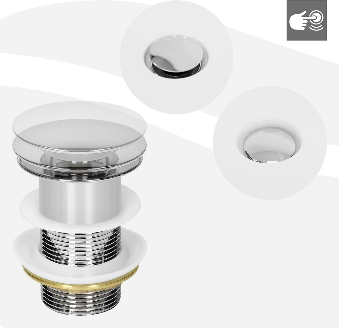 ML-Design Waschbecken aus Keramik in Weiss glänzend Ø 28x11,6 cm inkl. Ablaufgarnitur, Runde Aufsatz