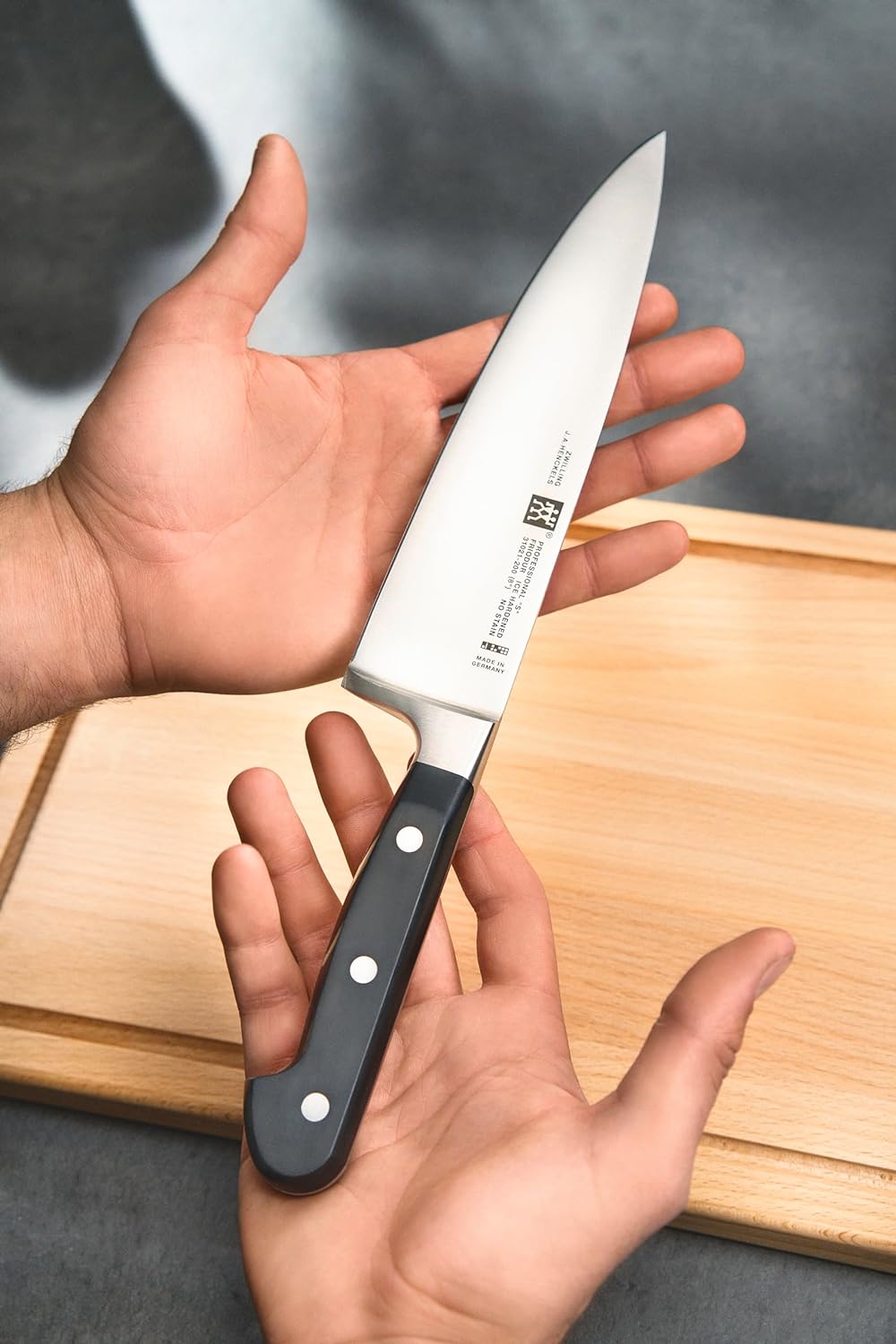 Zwilling 1002325 Messer-Set, 3-tlg., Spick-/Garniermesser, Fleischmesser, Kochmesser, Rostfreier Spe