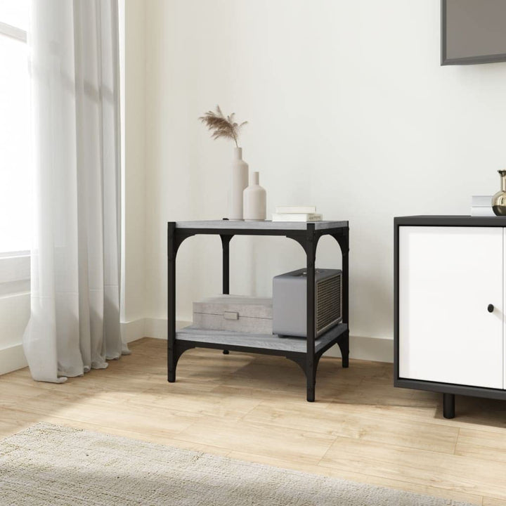 TV-Schrank Grau Sonoma 40x33x41 cm Holzwerkstoff und Stahl TV Board Fernsehschrank Fernsehtisch TV L