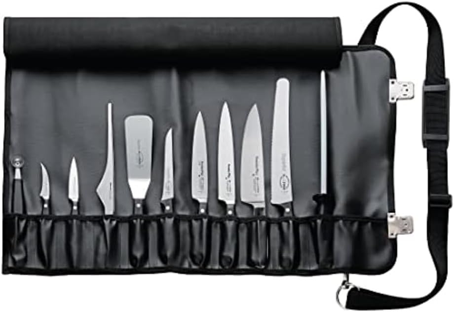 F. DICK Rolltasche inkl. Messer 11-teilig (inkl. Küchenmesser + Fruchtausstecher/Fleischgabel, Tasch