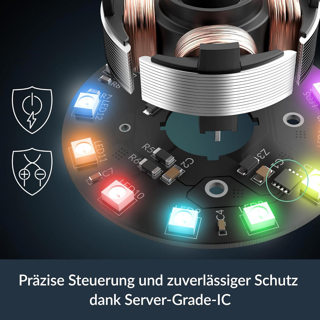 ARCTIC P12 Pro A-RGB (3 Stück) - Leistungsstarker Premium PC Lüfter, 120 mm PWM Case Fan mit Y-Kabel