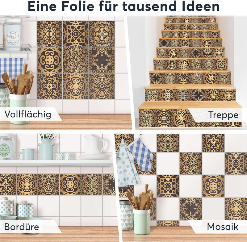 CREATISTO Mosaik Klebefliesen Stickerfliesen Fliesenfolie - Aufkleber Folie für Fliesen I Stickerfli