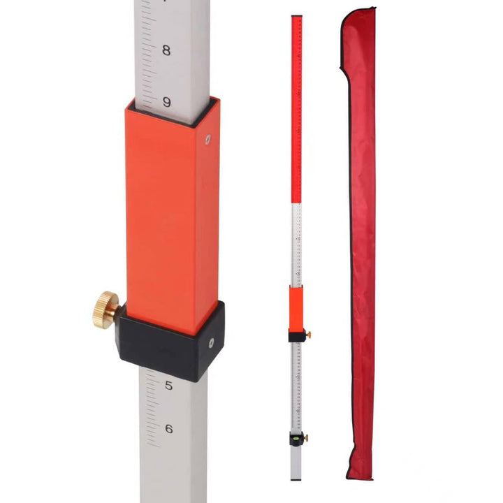 Laser-Grade-Stab, Laser-Wasserwaage für Rotationslaser mit Schnellverschluss-Aluminiumstab zum Messe