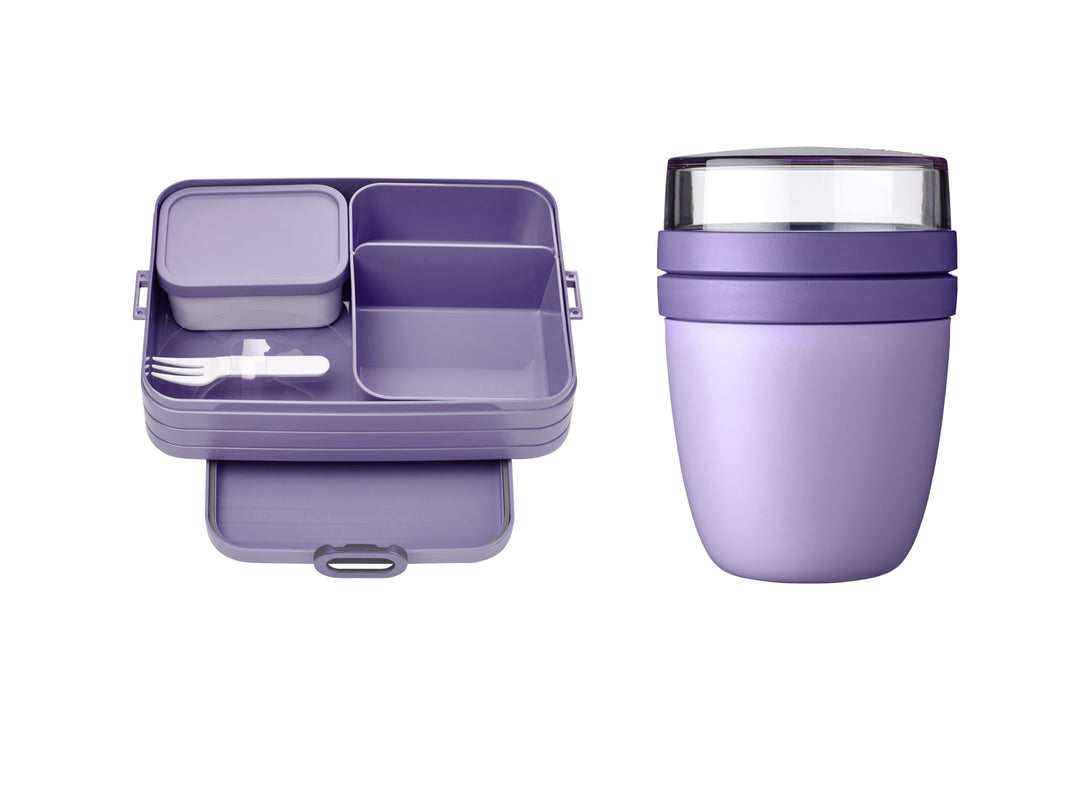 Mepal Brotdose Lunch to go Set - inkl. Lunchpot - Brotdose Large mit Bento Box - Lunchbox für kleine