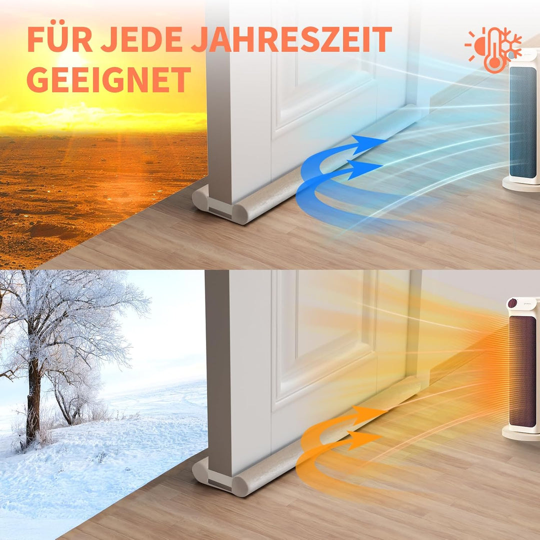 BKSAI Zugluftstopper für Türen Rückstandlos Türdichtung Haustür 60-110CM Windstopper Kälteschutz Sch