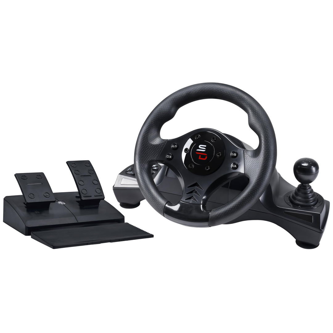 SUBSONIC Superdrive - Rennlenkrad GS750 Drive Pro lenkräd mit Pedalen, paddels, Schalthebel und Vibr