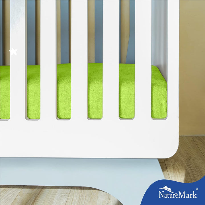 NatureMark 2er Pack Kinder Spannbettlaken – Superweiches Frottee, Hautfreundlich & Pflegeleicht – Pe