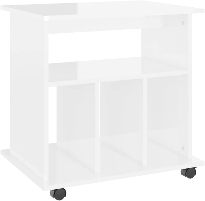 Generisch Rollschrank Hochglanz-Weiss 60x45x60 cm Holzwerkstoff,Möbel,Schränke,Aufbewahrungsschränke