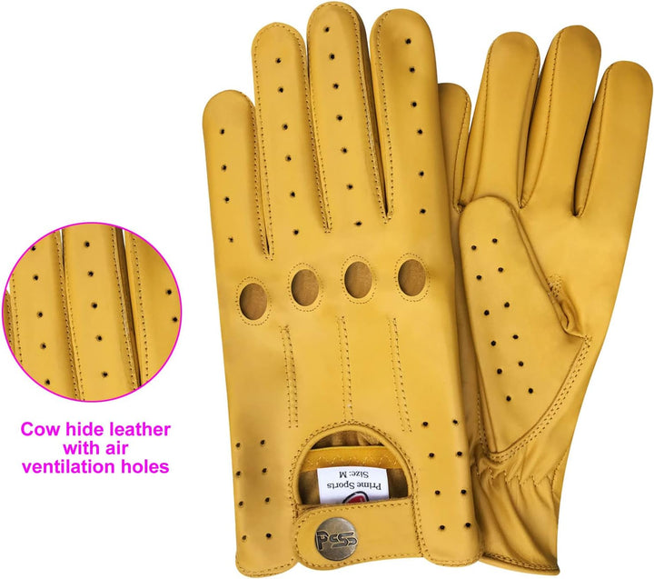 Prime 507 Echtleder-Handschuhe für Herren, qualitativ hochwertig, weich, ohne Futter, zum Autofahren