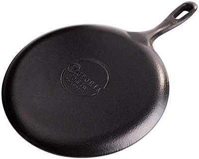 Victoria Comal Pizza-Pfanne aus Gusseisen, rund, 26,7 cm 10.5", 10.5"