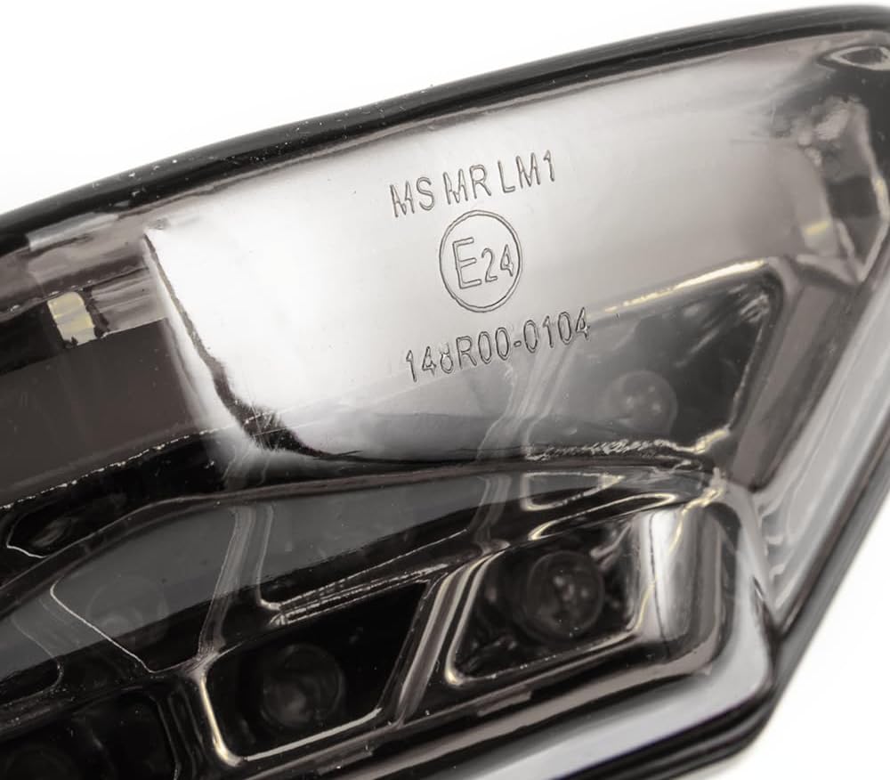 evomosa Motorrad Rücklicht LED rot Bremsleuchte hinten Kennzeichenleuchte Tagfahrlicht Universal für