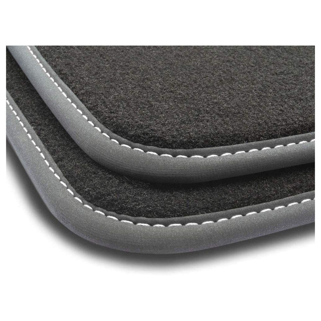 M MOTOS Velours Premium fussmatten Auto kompatibel mit Opel Zafira B 2005-2014 - Premium, Matt, Weis