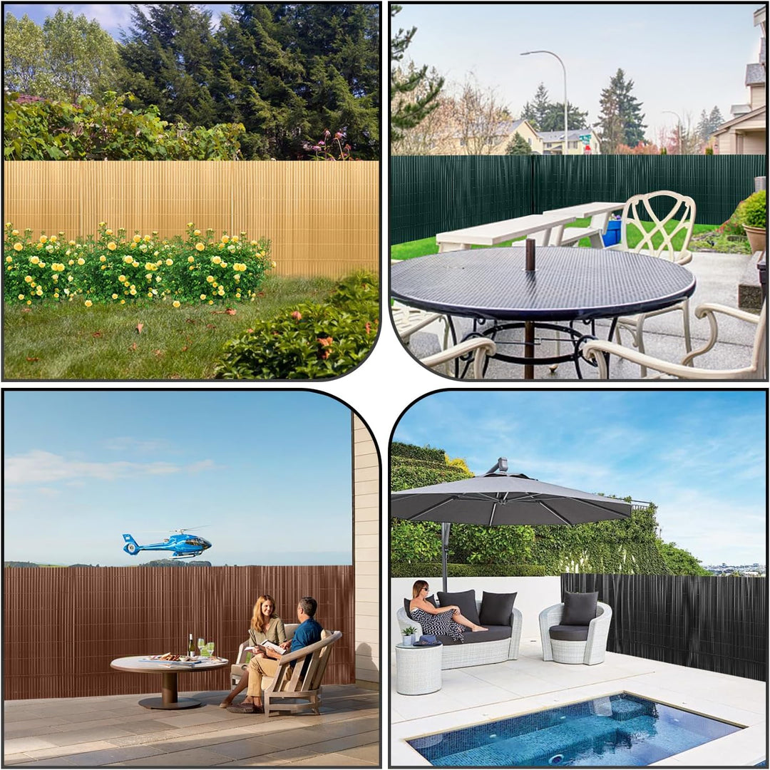 Izrielar Sichtschutzmatte, PVC Sichtschutzzaun, 4-Gewicht-Verstärkung, 0.9 x 5M Sichtschutz für Zaun