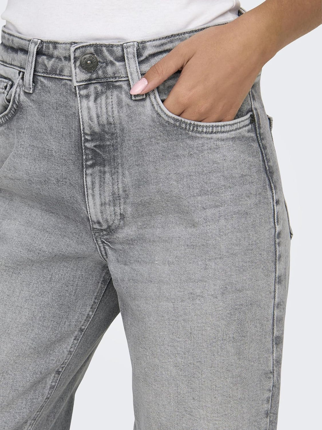 ONLY Female Jeans mit weitem Bein ONLJUICY Hohe Taille Weiter Beinschnitt Jeans 25W / 30L Medium Gre