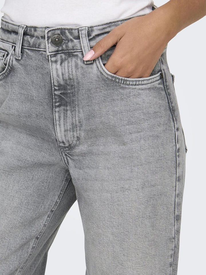 ONLY Female Jeans mit weitem Bein ONLJUICY Hohe Taille Weiter Beinschnitt Jeans 25W / 30L Medium Gre