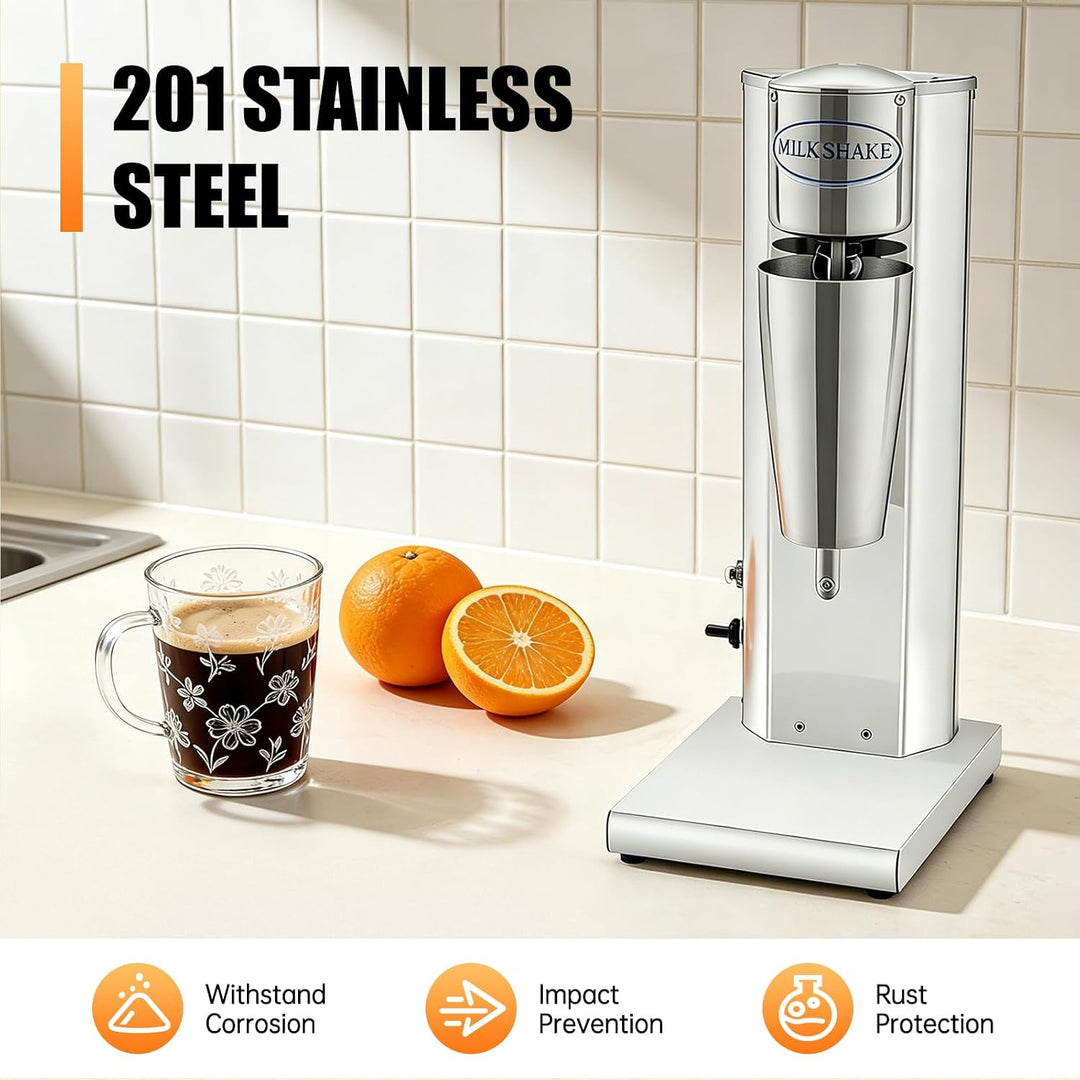 Standmixer, 650ML Elektrisch Milchshakemaschine Eiweissshaker Barmixer Cocktailshaker, Milch Einkopf