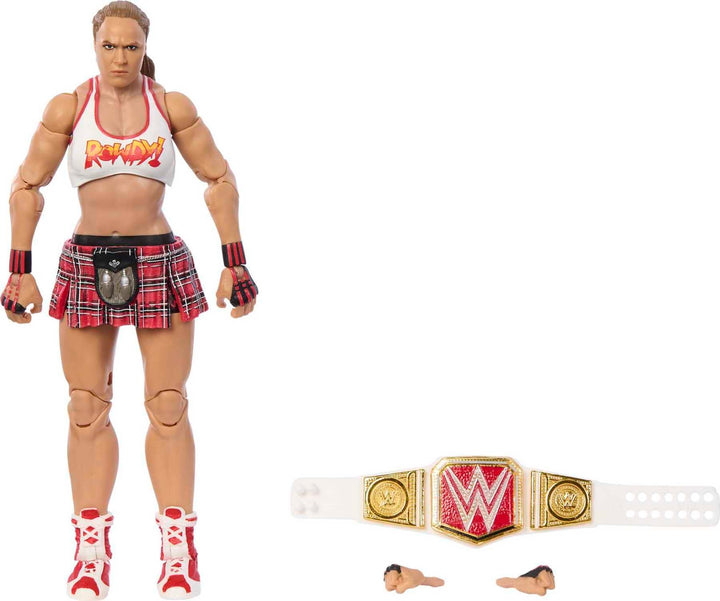 Mattel WWE Elite Collection Top Picks Actionfigur & Zubehör-Set, Ronda Rousey 15,2 cm Sammlerstück m