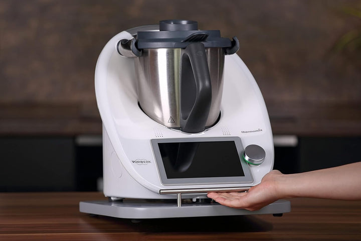 GZ-Design Premium Gleitbrett für Thermomix TM5/TM6 - Edelstahlgriff - Zubehör - Holz - Buche - Made