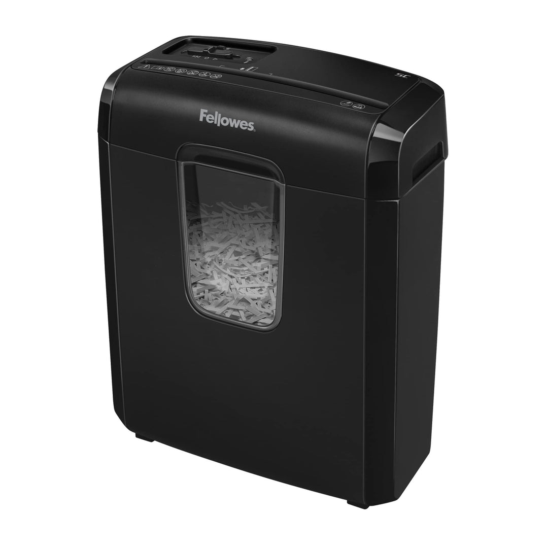 Fellowes Aktenvernichter 6 Blatt Partikelschnitt (P4), Papierschredder für Zuhause, Powershred 6C, S